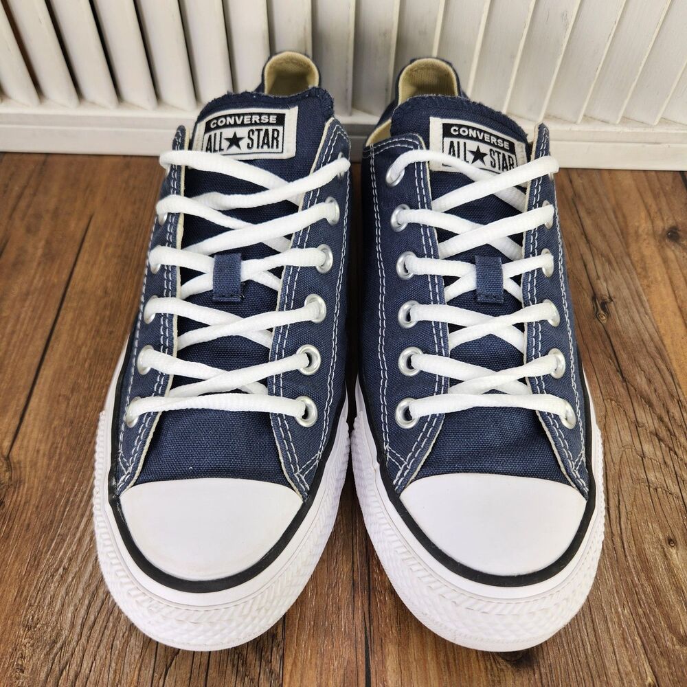 Converse Chuck Taylor All Star OX Sneakers Womens Size 9 Navy Canvas Shoes M9697 - Picture 8 of 11